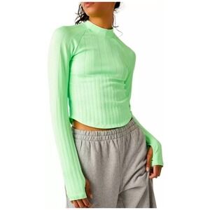 FP Movement by Free People Offside Layer Seamless Mock Neck Top Size M/L